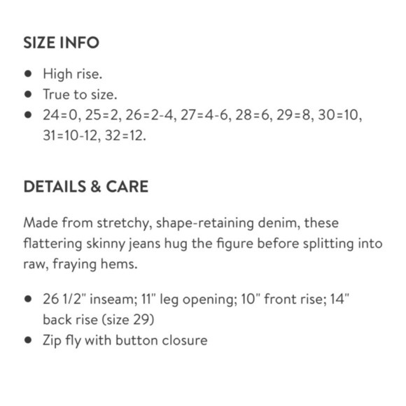 AYR The Skinny Split High Rise w/ Split Hem size 26 Dark Wash Distressed - Picture 4 of 14